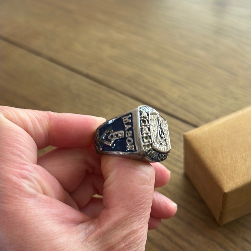 Mason Silver Statement Ring With Intricate Design - image 3